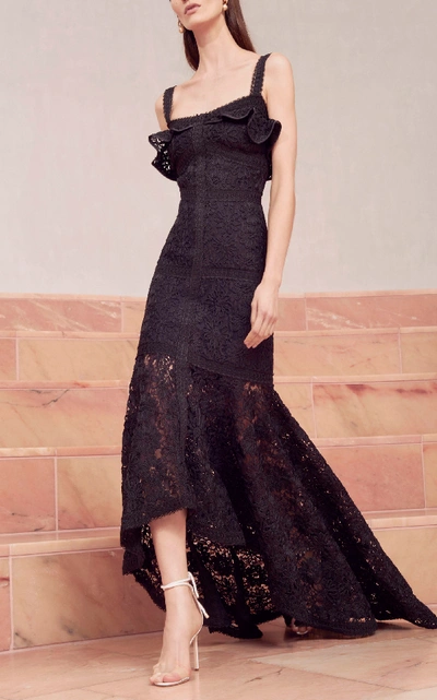 Shop Alexis Vicenzo Lace Gown In Black