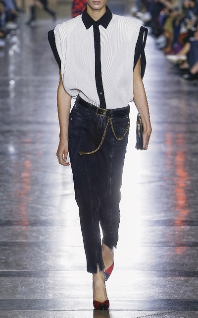 Shop Givenchy High-rise Denim Jeans In Black