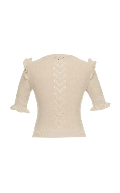Shop Lena Hoschek Banana Print Sweater In White