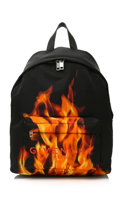 Shop Givenchy Flame Logo Backpack In Multi