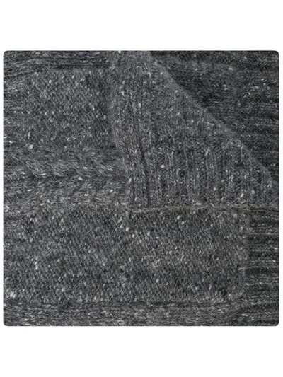 Shop Thom Browne Knitted Scarf - Grey