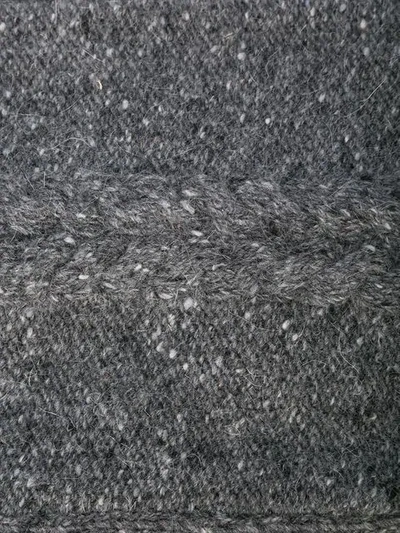 Shop Thom Browne Knitted Scarf - Grey