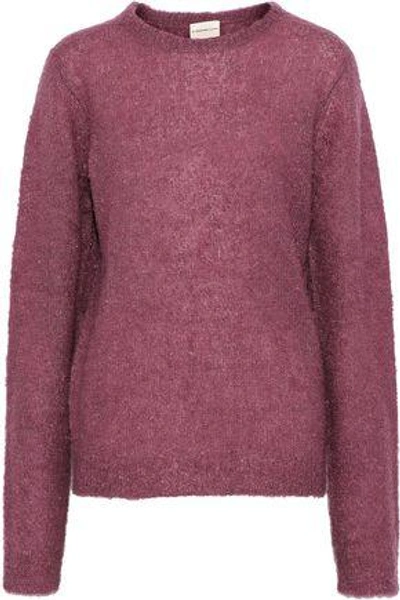 Shop Simon Miller Woman Tatum Mohair And Silk-blend Sweater Magenta