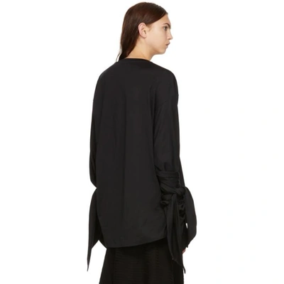 Shop Marques' Almeida Marques Almeida Black Knot Sleeve T-shirt