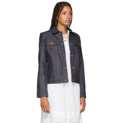 Shop Apc A.p.c. Indigo Brandy Denim Jacket In Indigo Iai