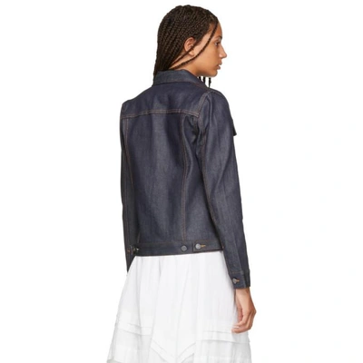 Shop Apc A.p.c. Indigo Brandy Denim Jacket In Indigo Iai