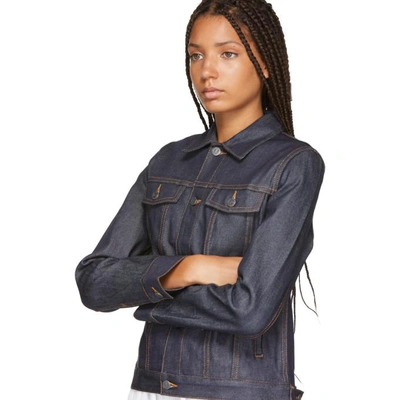 Shop Apc A.p.c. Indigo Brandy Denim Jacket In Indigo Iai