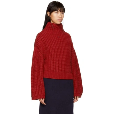 Shop Lanvin Red Chunky Turtleneck In 30 Red