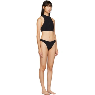 Shop Stella Mccartney Black 90s High Leg Bikini In 200 Black