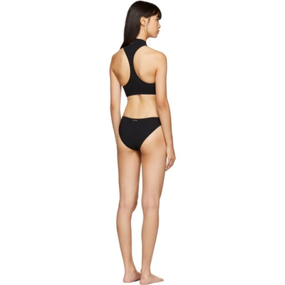 Shop Stella Mccartney Black 90s High Leg Bikini In 200 Black