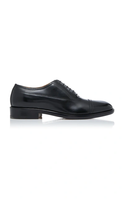 Shop Maison Margiela Leather Brogues In Black