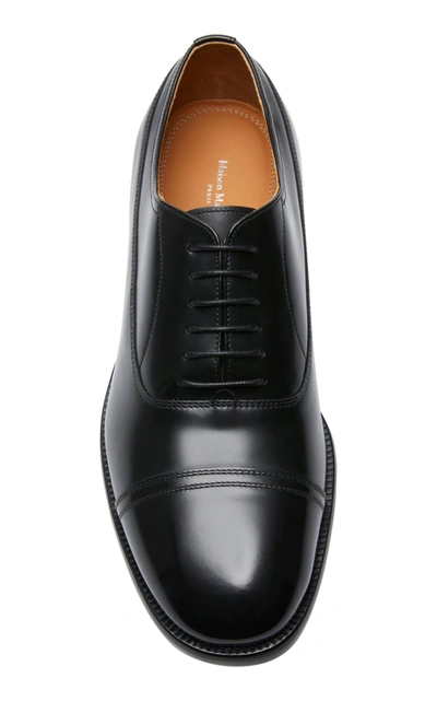 Shop Maison Margiela Leather Brogues In Black