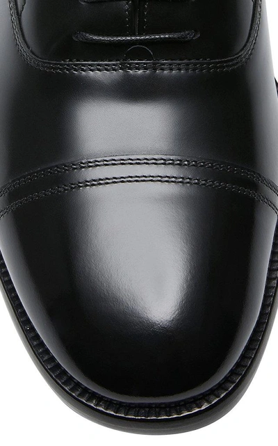 Shop Maison Margiela Leather Brogues In Black