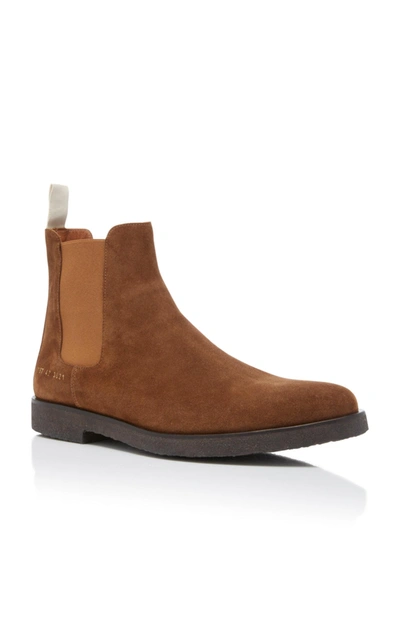 Shop Common Projects Suede Chelsea Boots In Neutral
