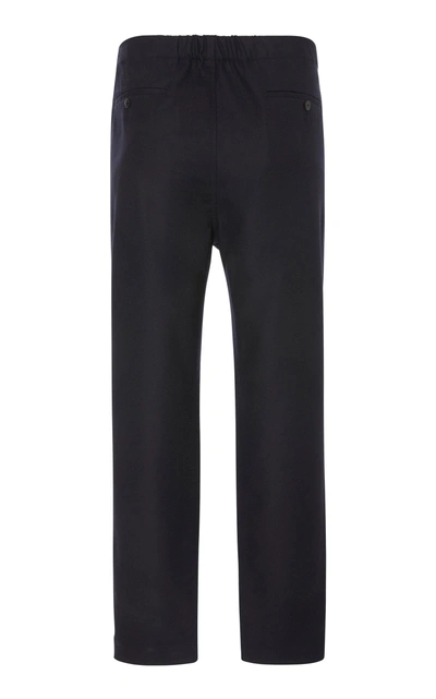 Shop Camoshita Pleated Drawstring Trousers In Navy