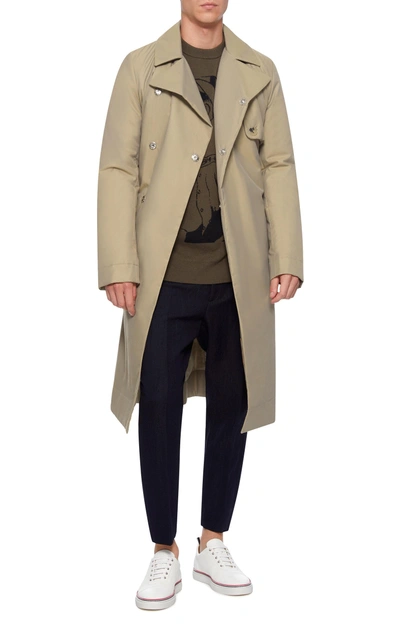 Shop Jw Anderson Wadded Twill Trench Coat In Neutral