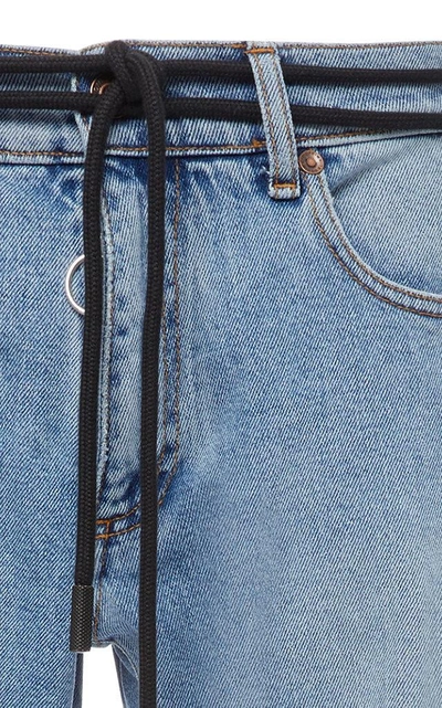 Shop Off-white Skinny Logo Jeans In Blue
