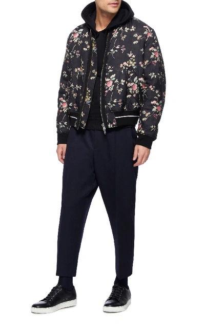 Shop Haider Ackermann Floral-print Shell Bomber Jacket In Black
