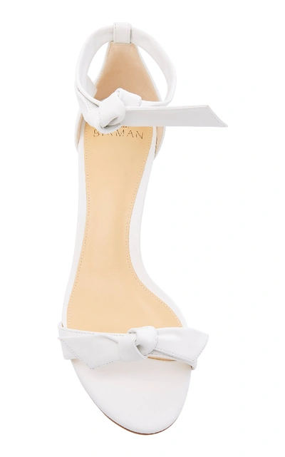 Shop Alexandre Birman Clarita Leather Kitten Heels In White