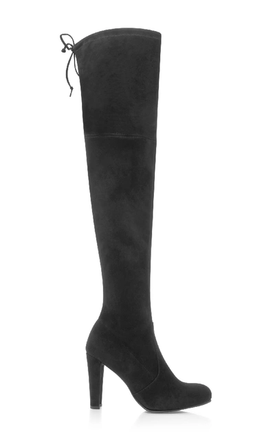 Shop Stuart Weitzman Hiline Suede Over-the-knee Boots In Black