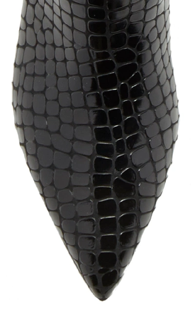 Shop Attico Patent Faux Crocodile Over-the-knee Boots In Black