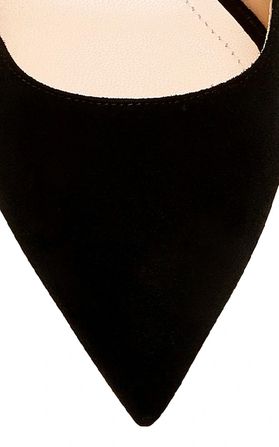 Shop Nicholas Kirkwood Mira Pearl-embellished Suede Pumps In Black