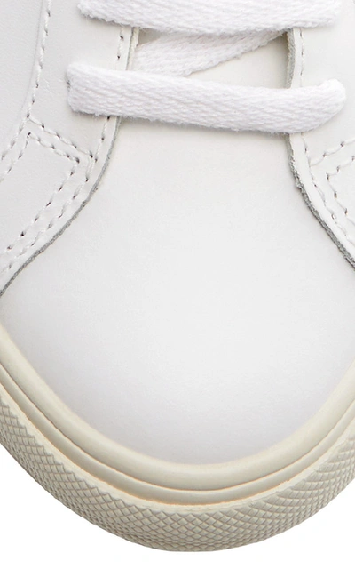 Shop Veja Espar Logo Leather Sneaker In White
