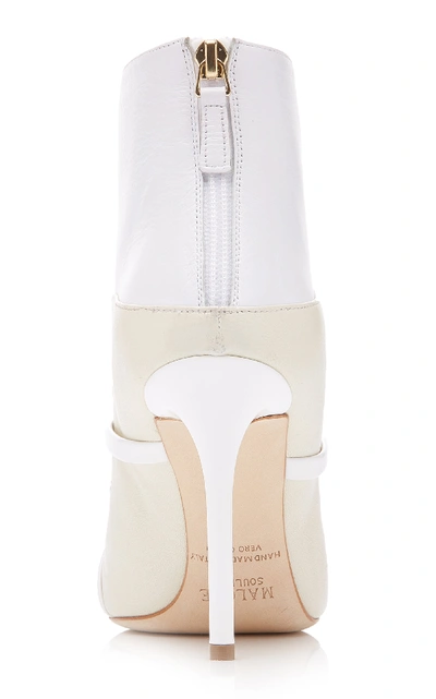 Shop Malone Souliers Madison Leather Ankle Boots In White