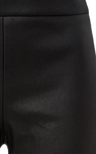 Shop Akris Leather Trouser In Black