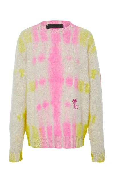 Shop The Elder Statesman M'onogrammable Tie Dyed Crewneck In Pink