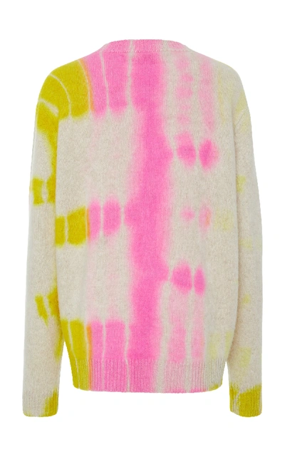 Shop The Elder Statesman M'onogrammable Tie Dyed Crewneck In Pink