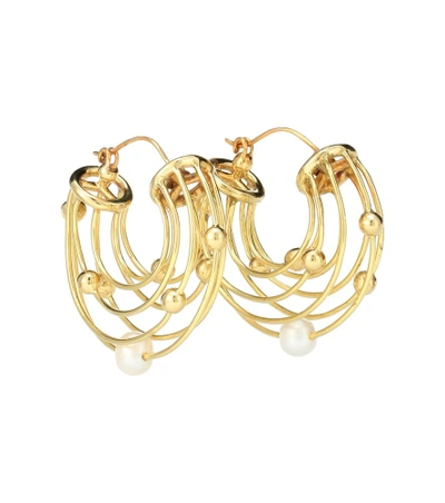 Shop Ellery Classical Scaffolding Earrings In Gold
