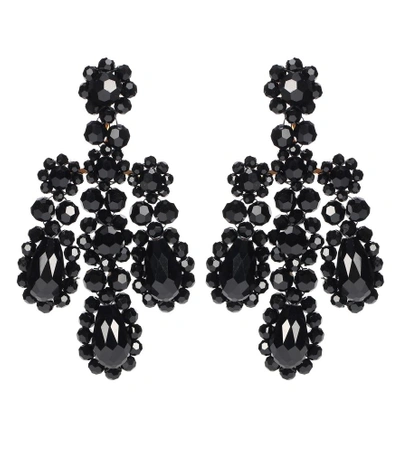 Shop Simone Rocha Drop Earrings In Black