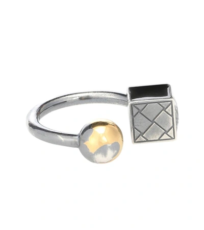 Shop Bottega Veneta Silver And Cubic Zirconia Ring