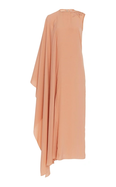 Shop Noon By Noor Gene Asymmetrical Maxi Dress In Pink