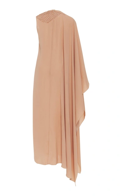Shop Noon By Noor Gene Asymmetrical Maxi Dress In Pink