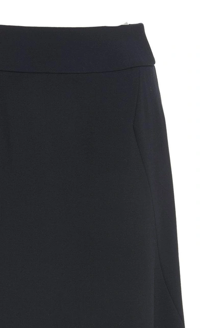 Shop Cyclas Wool Panel Midi Skirt In Navy