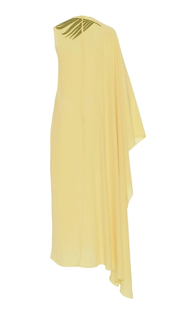 Shop Noon By Noor Gene Asymmetrical Maxi Dress In Yellow