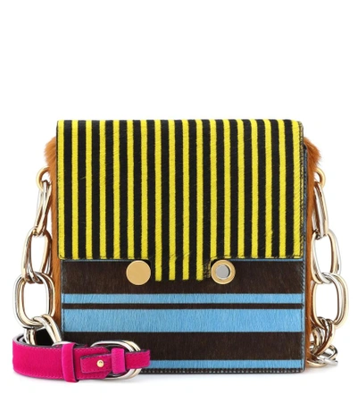 Shop Marni Exclusive To Mytheresa.com - Caddy Calf Hair Shoulder Bag In Multicoloured