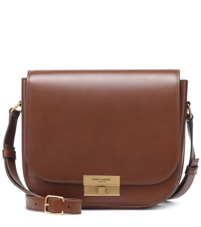 Shop Saint Laurent Betty Leather Shoulder Bag In Brown