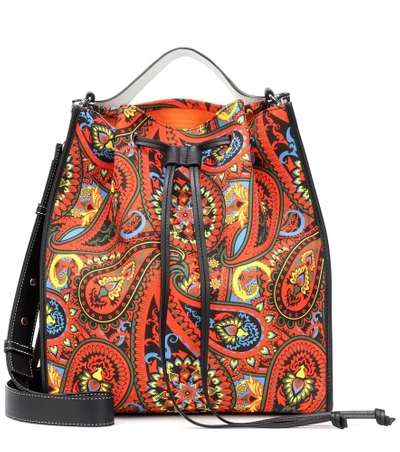 Shop Jw Anderson Drawstring Paisley-printed Shoulder Bag In Multicoloured