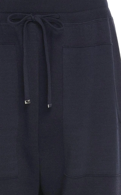 Shop Cyclas Cotton Cashmere-blend Travel Pants In Navy