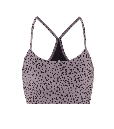 Shop Varley Feliz Printed Sports Bra In Grey