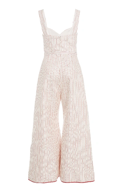 Shop Alexis Edaline Cropped Jumpsuit In Red