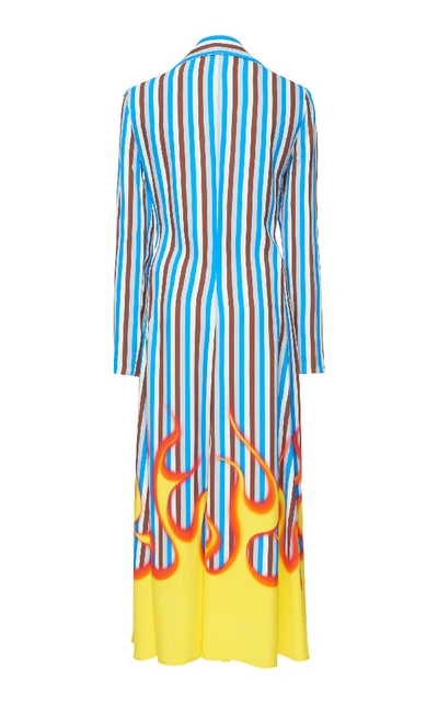 Shop Prada Printed Poplin Midi Shirt Dress