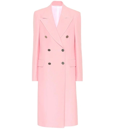 Shop Calvin Klein 205w39nyc Cotton Double-breasted Coat In Pink