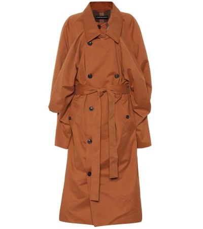 Shop Y/project Cotton-blend Trench Coat In Brown