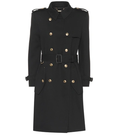 Shop Givenchy Wool Double-breasted Coat In Black