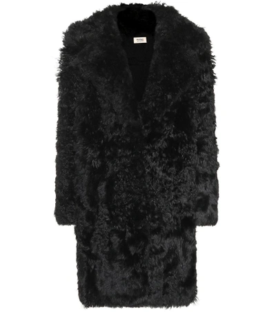 Shop Yves Salomon Fur Coat In Black