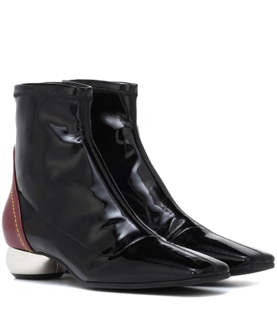 Shop Ellery Patent Leather Ankle Boots In Black